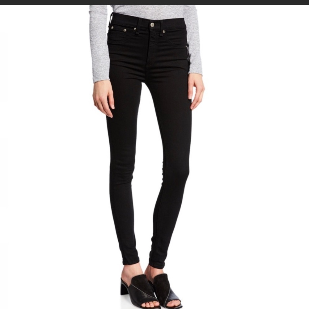 Rag & Bone Women's Black 10 Inch Skinny Jean